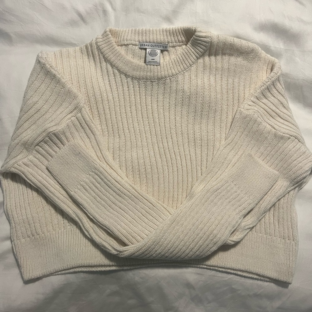 Urban Outfitters Cream cropped sweater